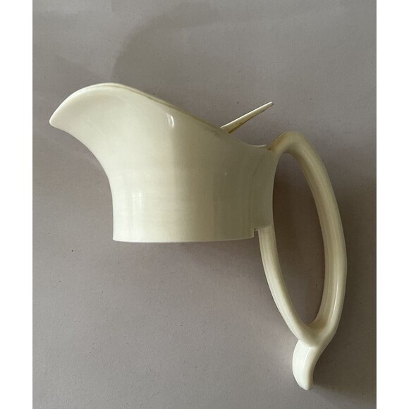 Vintage Log Cabin Syrup Dispenser Pitcher Glass 9" Tall - Picture 5 of 8